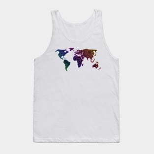 Colorful World Map, culture, tradition, rainbow 🌈 Tank Top